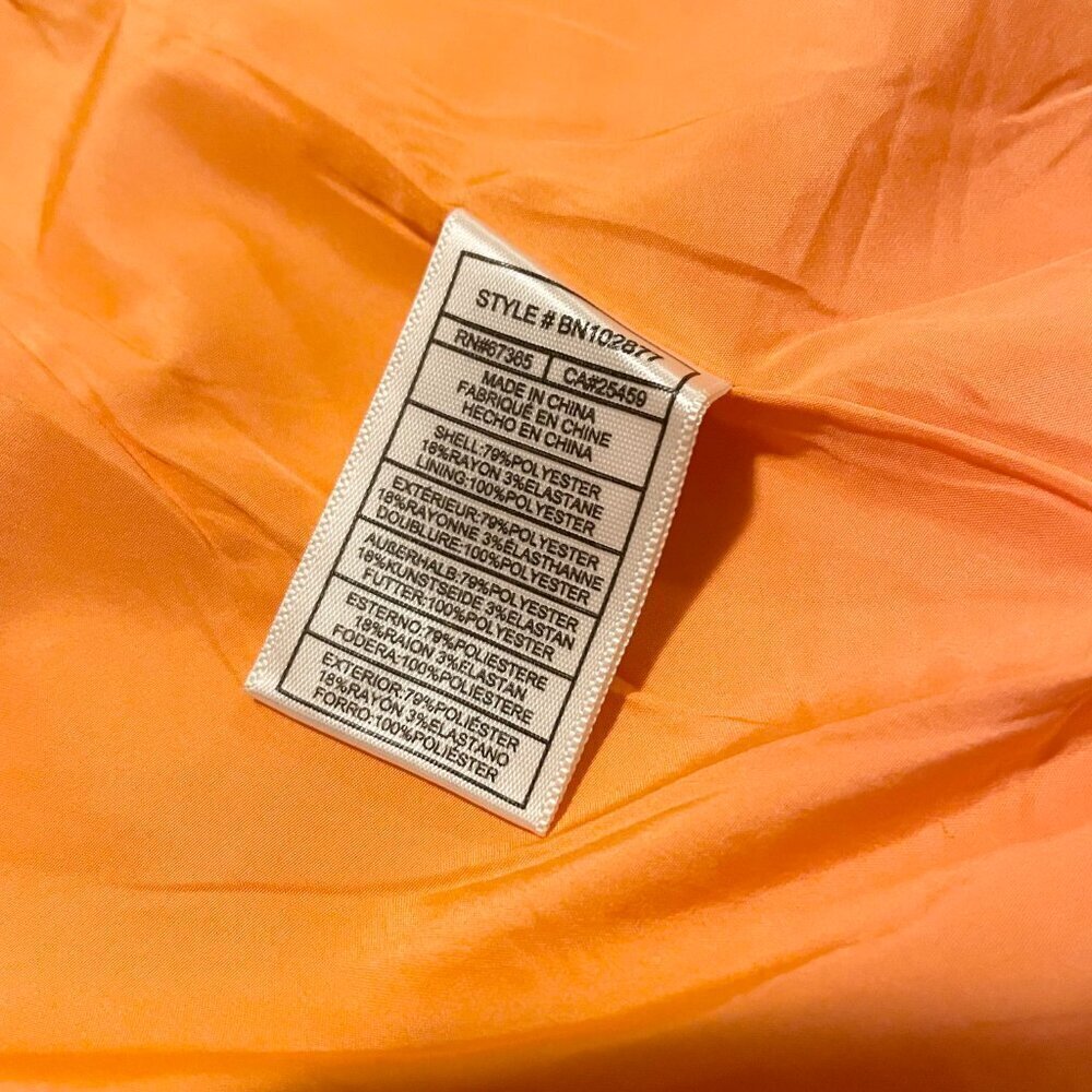 Steve Madden Kaira Blazer Womens XS Orange Suit Jacket - Picture 12 of 16